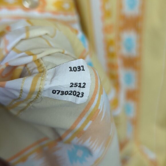 Schaefer Outfitters Snap Shirt Men's XL Yellow Rangetek Western Guide Southwest - Picture 10 of 11